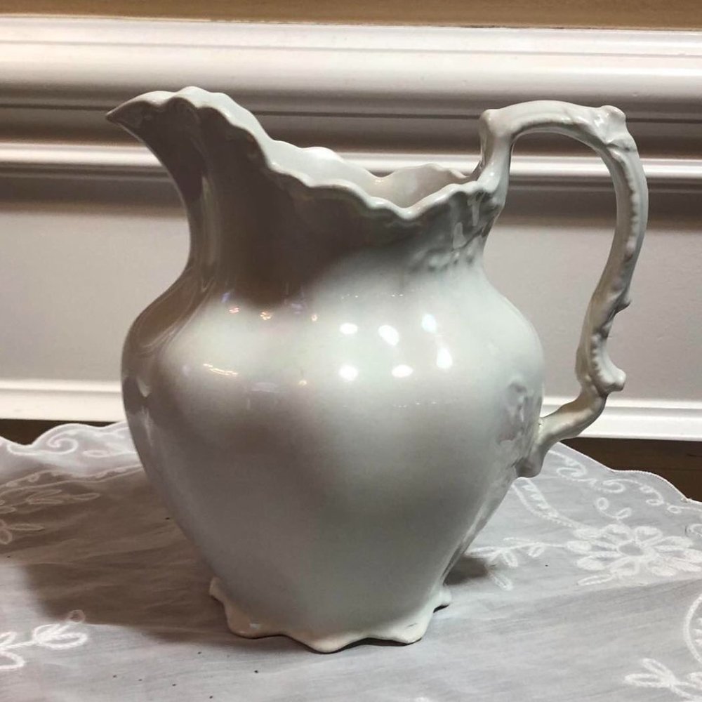 Johnson Bros England opalescent stoneware pitcher